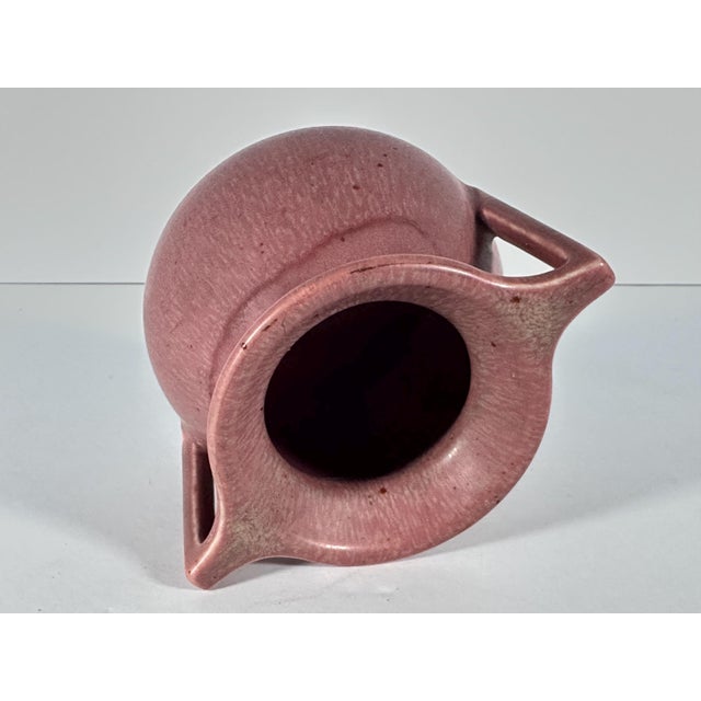 Rookwood Pottery Vase: Matte Pink Glaze, Double Handled, c. 1930 For Sale - Image 6 of 10