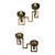 Two Hammered Polished Brass Candlebra Votive Sconces, Pair, Unelectrified For Sale