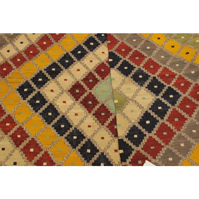 1990s 1990s Kilim Gray Beige Wool Rug - 5'2" X 6'8" For Sale In New York - Image 6 of 7