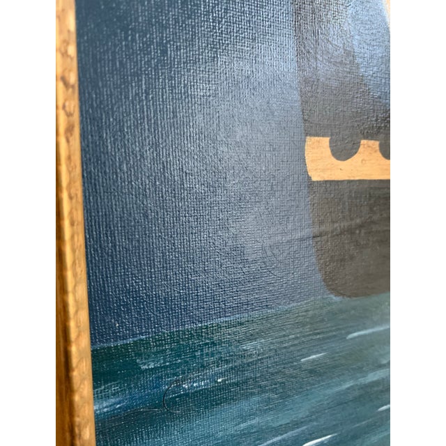 Traditional Contemporary Impressionist Style Seascape Painting on Canvas, Framed For Sale - Image 3 of 7