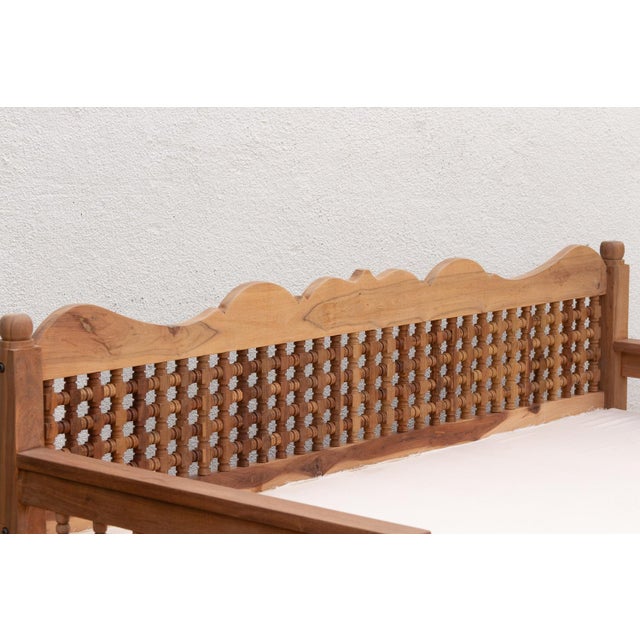 Reclaimed Moroccan Club Daybed Sofa For Sale - Image 10 of 12