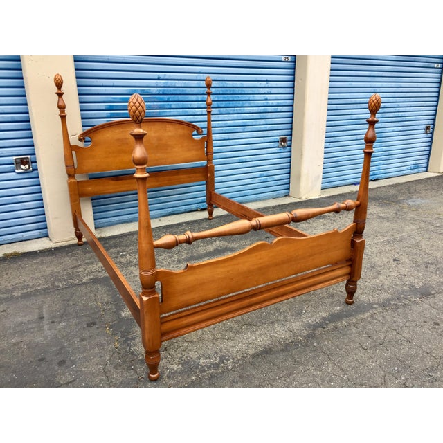 Vintage Maple Full/Double Pineapple Four Post Bed Chairish