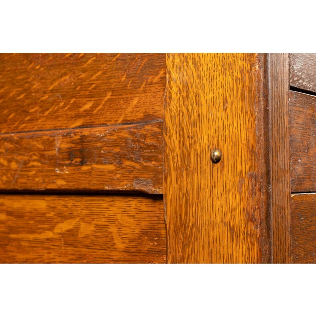 Large Antique Tiger Oak Flat File For Sale - Image 12 of 12