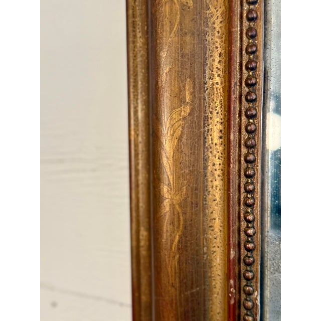 Antique French Floral Gilt Louis Philippe Mirror For Sale - Image 12 of 12