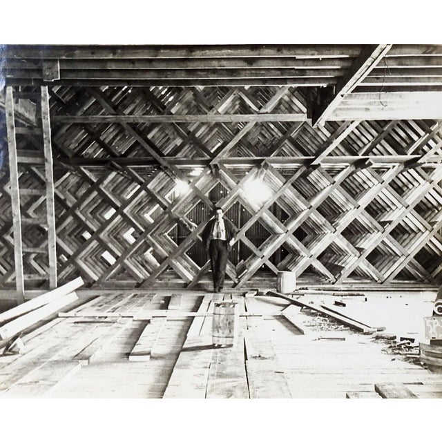 Abstract Vintage Architectural Truss System Photograph For Sale - Image 3 of 3
