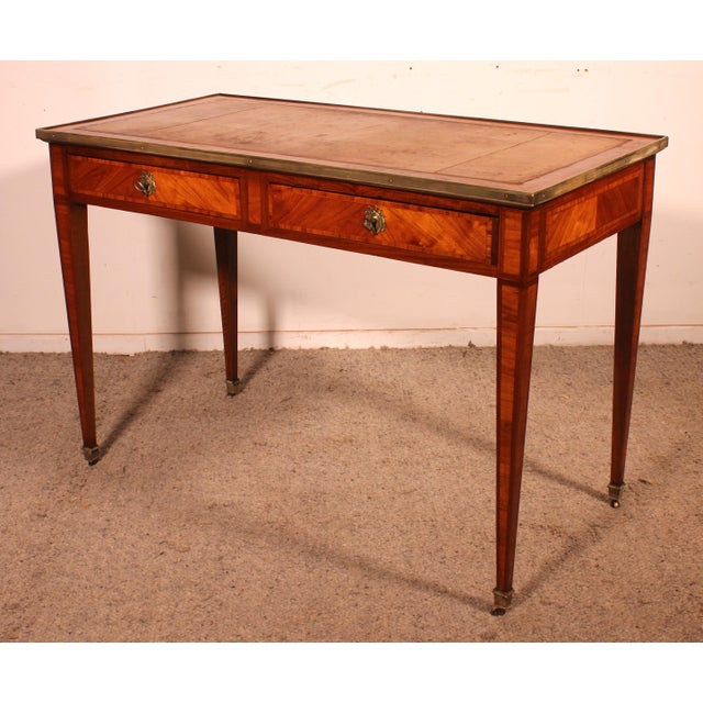 Louis XVI Marquetry Desk, 18th Century For Sale - Image 10 of 14