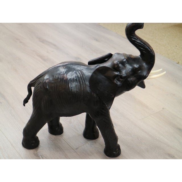 Leather Elephant Statue Chairish
