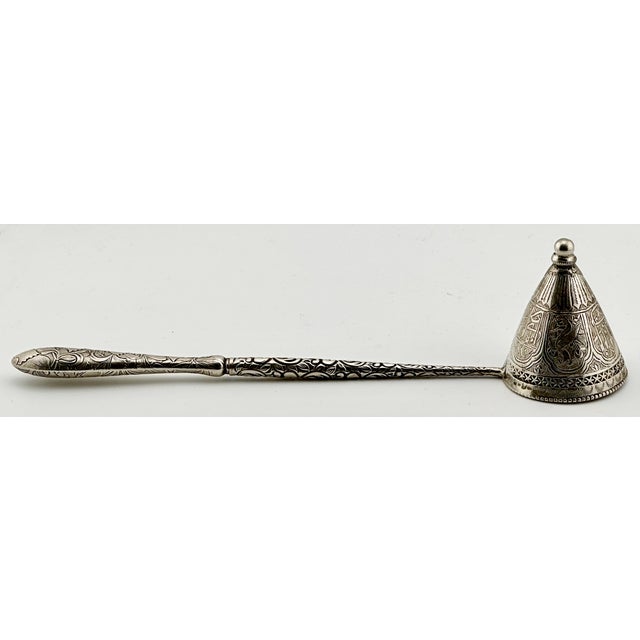 Early 20th Century Interesting Hand Made Repurposed Antique Sterling Items Created Candle Snuffer - One of a Kind For Sale - Image 4 of 18