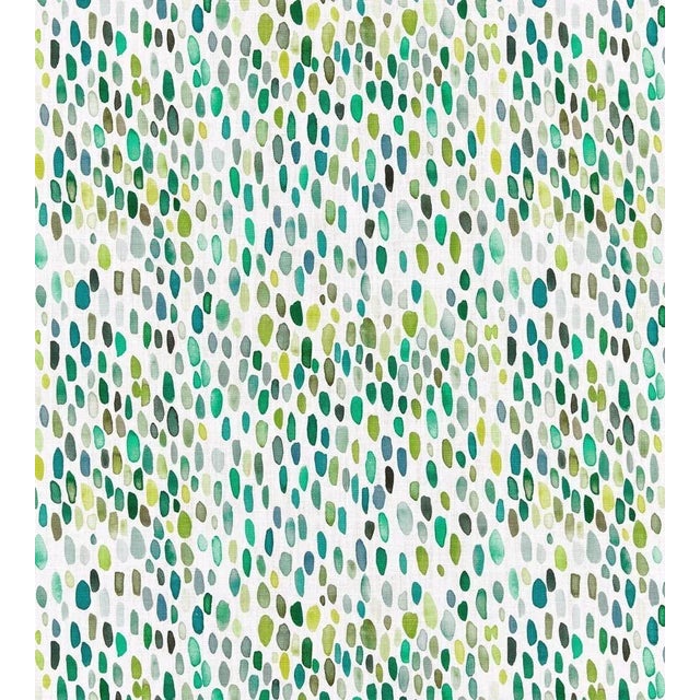 The House of Scalamandré Jamboree Linen Print Fabric, Grasshopper For Sale
