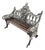 Gothic Revival Cast Iron Garden Bench with Registration from Coalbrookdale For Sale