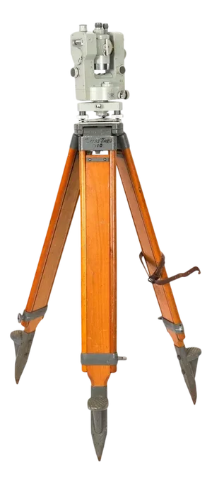 Vintage Theo 010 Theodolite with Tripod and Case by Carl Zeiss, Set of 2