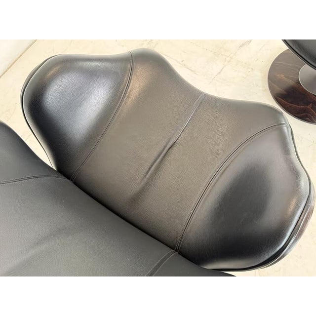 Set of Leather Tok Armchair & Ottoman by Toshiyuki Kita for Stokke For Sale - Image 12 of 17