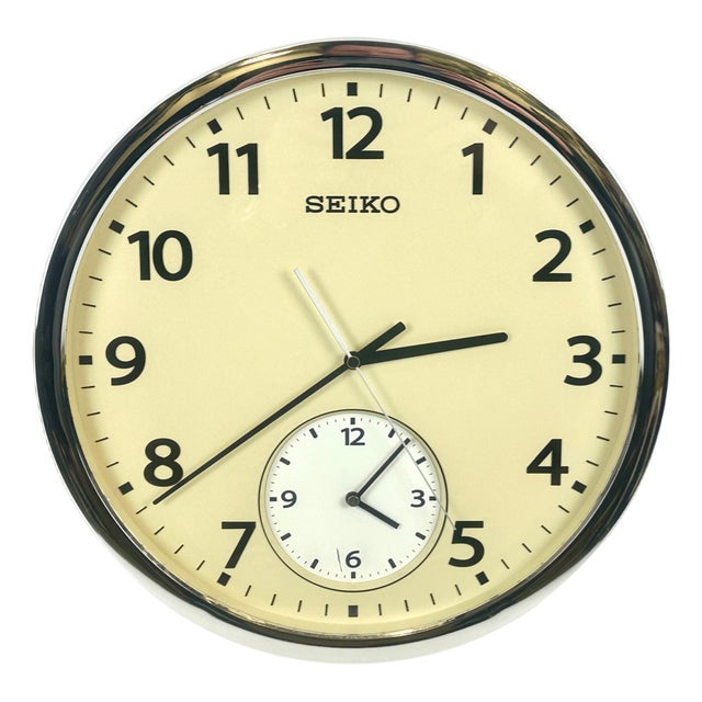 Large Postmodern Wall Clock from Seiko, 1980s For Sale