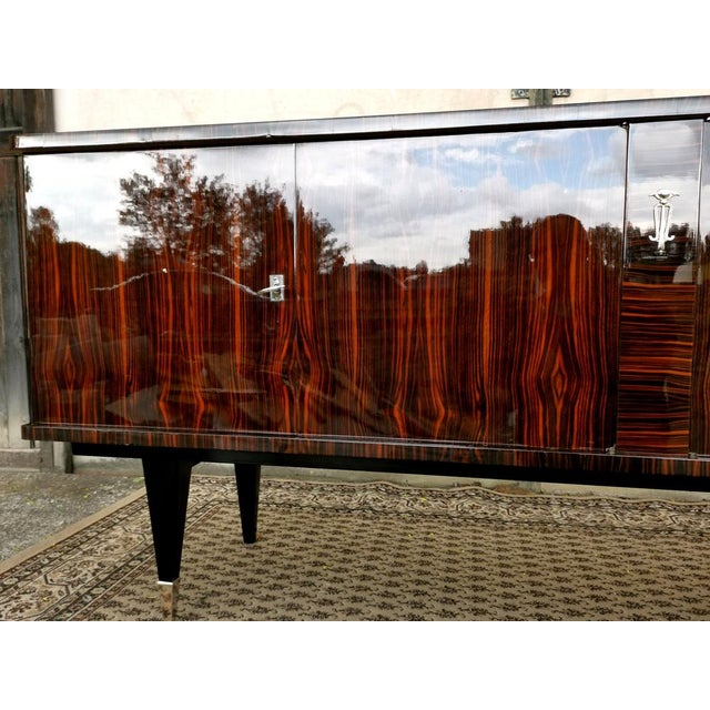 Large Mid-Century French Macassar Ebony Sideboard, 1960s For Sale - Image 9 of 16