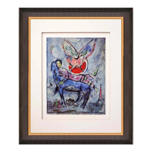 Chagall Original Lithograph La Vache Bleue 1967 for XXe Siecle Framed