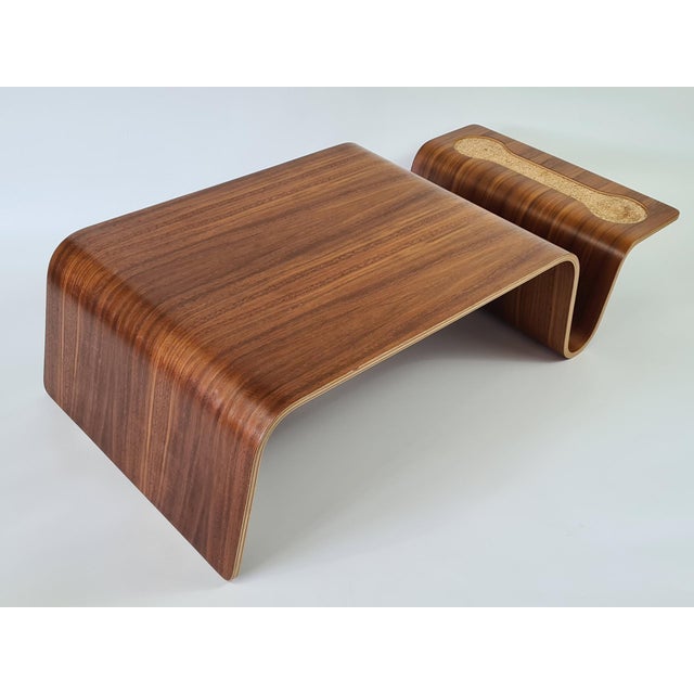 Overlap Tray Side Table in Walnut by Eric Pfeiffer, 2000s For Sale - Image 12 of 15