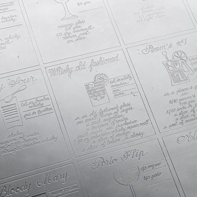 Vintage French Silver Plated Cocktail Tray from Christofle, 1920 For Sale - Image 6 of 14