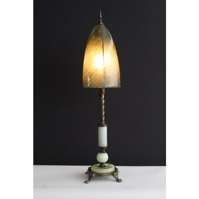 Early 20th Century Tiffany Style Table Lamp For Sale - Image 9 of 13