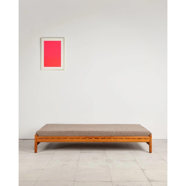 Daybed in Teak and Bouclé Upholstery, Denmark, 1960s For Sale - Image 4 of 17