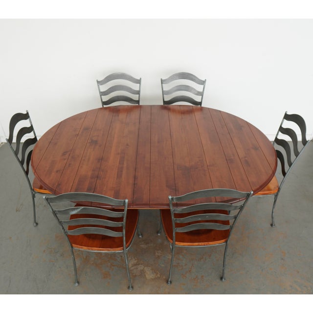 This vintage Ethan Allen Legacy Collection dining set, dating to the late 1990s or early 2000s, reflects the brand’s...