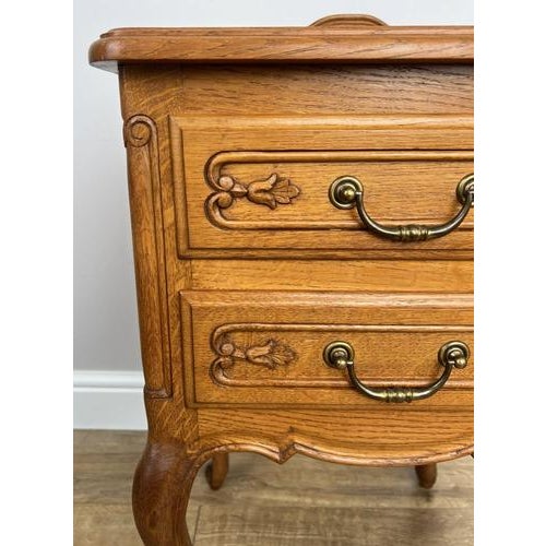Vintage French Bedside Tables in Oak, Set of 2 For Sale - Image 6 of 12