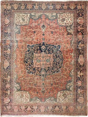 Antique Sarouk Farahan Rug - 8’8” X 11’6”