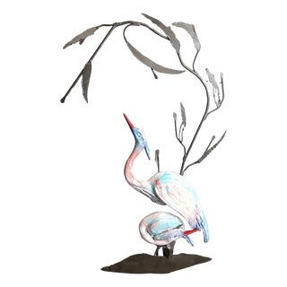 Large Ceramic Bird Wall Sculpture, 1970s For Sale