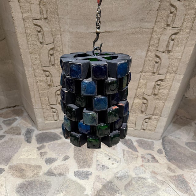 Pendant Light Brutalist Hand Crafted Mexico Felipe Delfinger Feders Mid Century Modern For Sale - Image 14 of 17