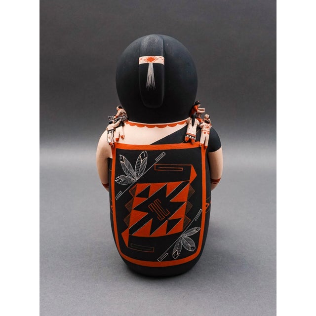 Mid 20th Century Dena Suina Cochiti Pueblo New Mexico Storyteller 30 Children Pottery Sculpture For Sale - Image 4 of 8