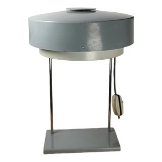 Industrial Gray Table Lamp, 1980s For Sale