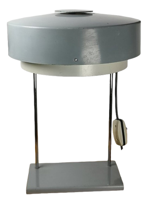 Industrial Gray Table Lamp, 1980s