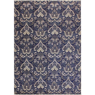 1990s Boho Chic Wool & Viscose Rug - 7′10″ × 9′11″ For Sale