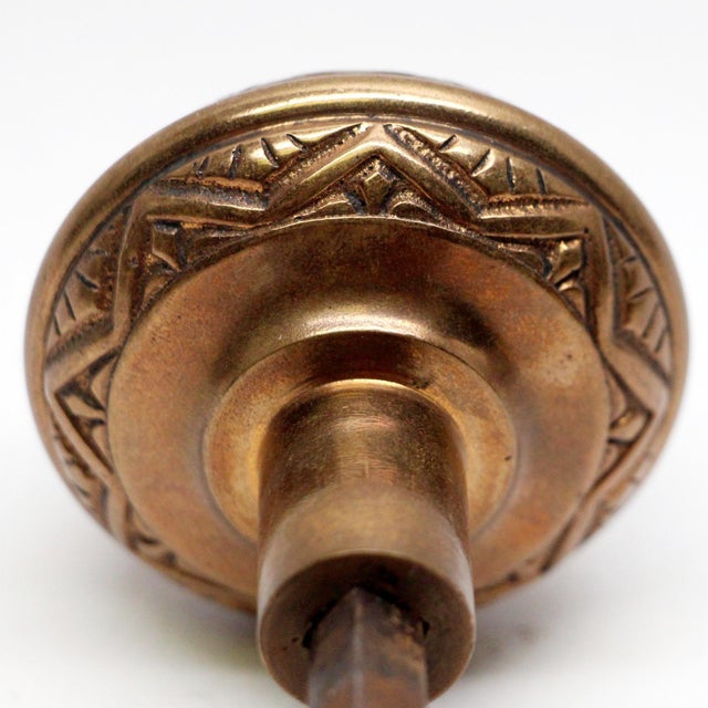 Mid 20th Century Antique Brass Vernacular Passage Door Knobs For Sale - Image 5 of 5