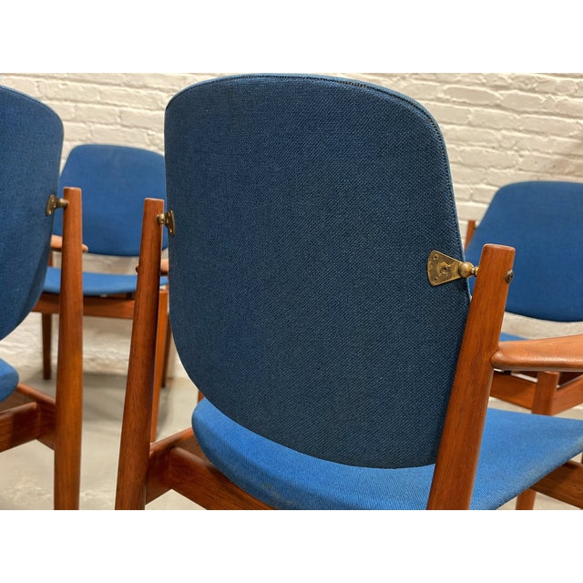 Rare Mid Century Modern Danish Teak Model 203 Dining Chairs by Arne Vodder for France & Daverkosen, Set of Six For Sale - Image 15 of 15
