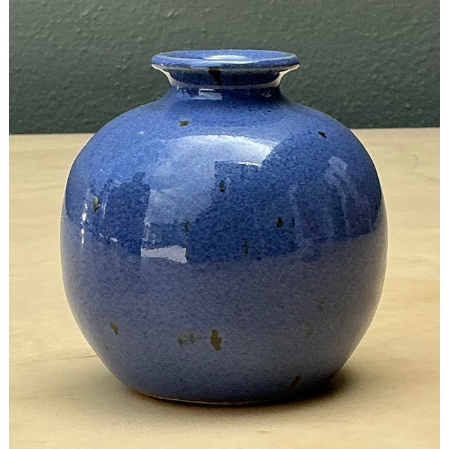 Vintage Glazed Ceramic Vase For Sale - Image 10 of 12