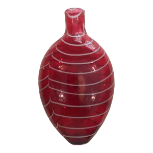 Early 19th Century Red Nailsea Glass Pocket Flask