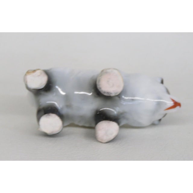 Ceramic Miniature Ceramic Panda Figurine 1970s Japanese Design Walking Posture 4975b For Sale - Image 7 of 7
