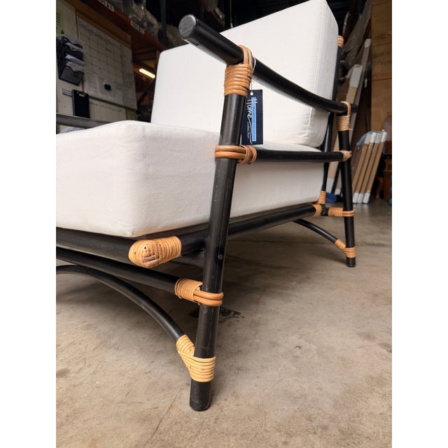 Contemporary Rattan Lounge Chair For Sale - Image 3 of 10