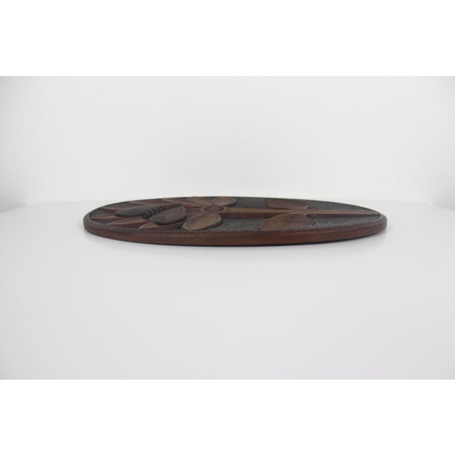 Mid-Century Modern Mid Century Hand Carved Wood Wall Art For Sale - Image 3 of 10
