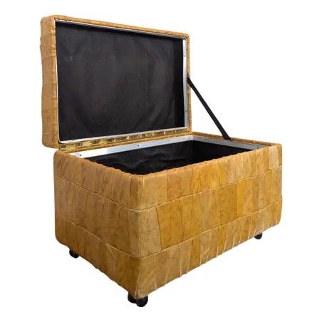Storage Ottoman in Patchwork Leather from de Sede For Sale