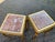 1990s French Louis XVI Gold Pink Marble Side Tables Pair For Sale - Image 10 of 17