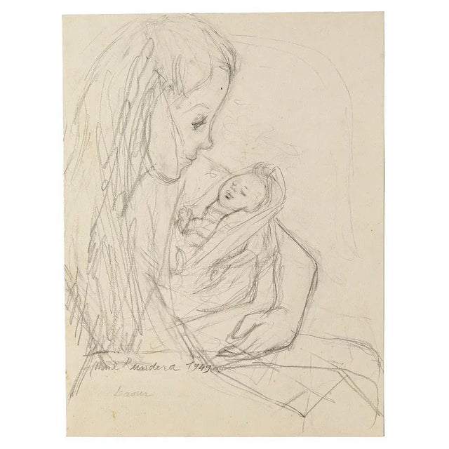 Madam Rundera is an original drawing in pencil on paper realized by Jeanne Daour. The state of preservation is good and...