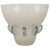 - Glass vase with motifs in high relief of birds seemingly supporting the top section - Glass highlighted with blue grey...