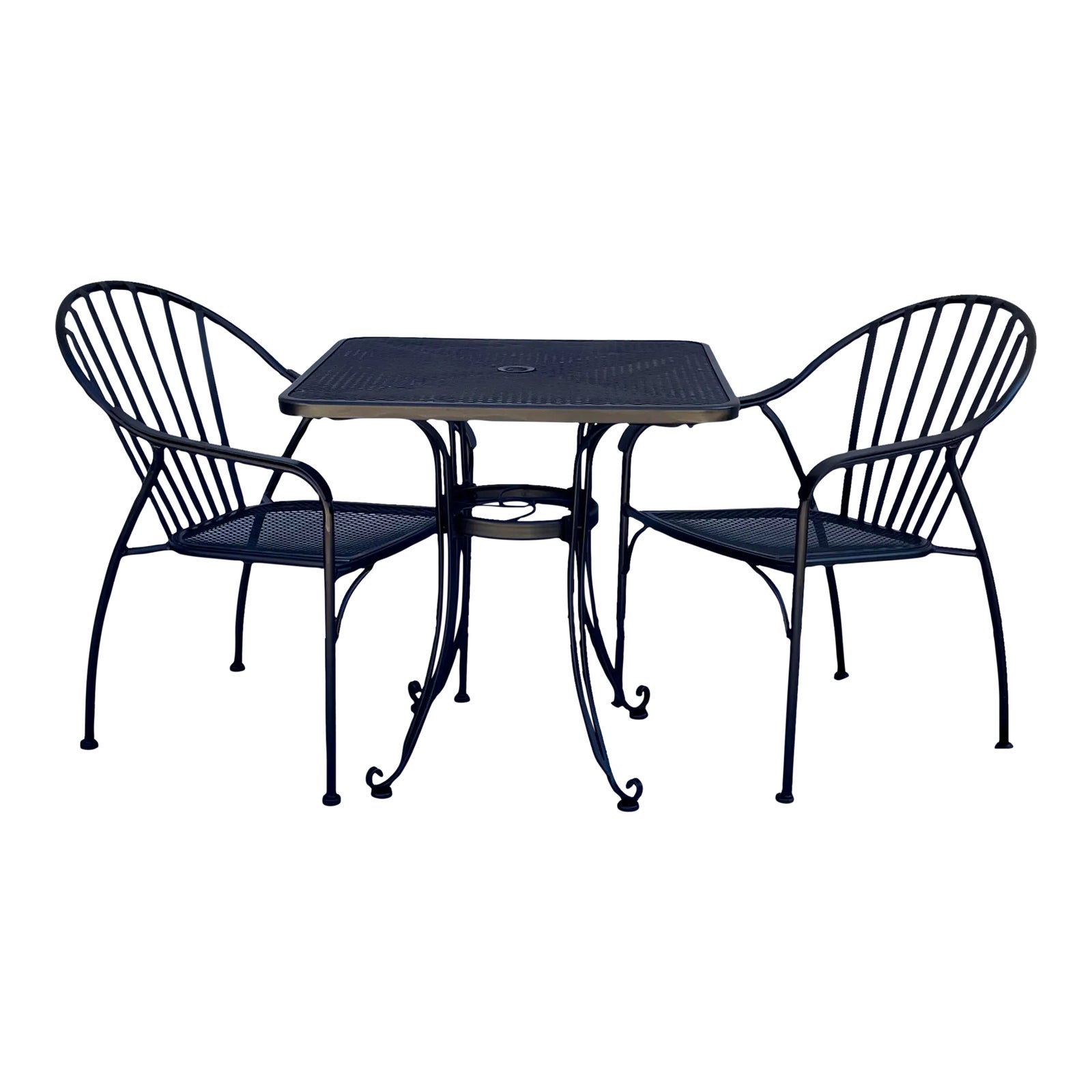 Woodard Attributed Styled After Valencia Bistro Table & 2 Chairs Chairish