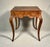 1950s Vintage Italian Patchwork Olive Burlwood Louis XV Style End Table With 1 Drawer For Sale - Image 5 of 12