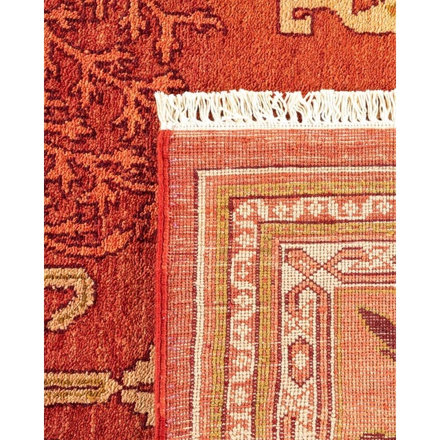 2000 - 2009 Eclectic, One-of-a-Kind Hand-Knotted Area Rug in Red, 8' 2" x 10' 2" For Sale - Image 5 of 8