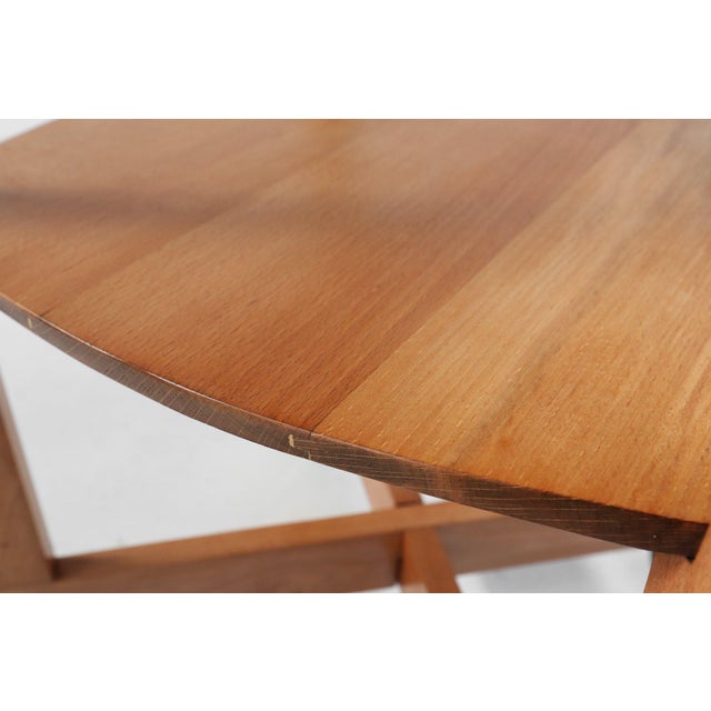 Amsterdam School Beech Wooden Side Table, the Netherlands, 1920s For Sale - Image 10 of 13