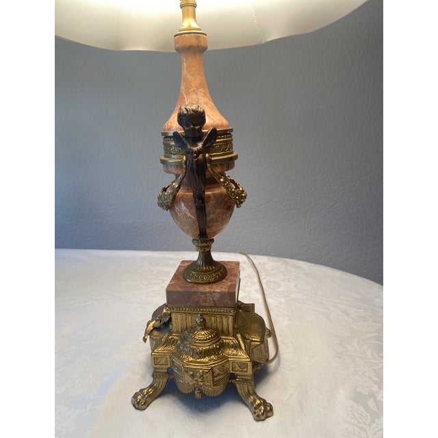 Brevettato Italian Gilt Bronze/Brass Marble Lamps - A Pair Excellent Mint Condition Late 20th Century For Sale - Image 9 of 12