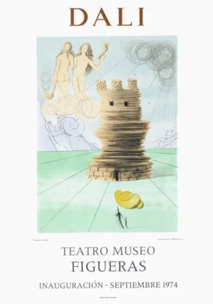 1970s Salvador Dali, Figueras Inauguracion Poster