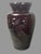 Beautiful antique-style deep amethyst-purple glass vase featuring an elaborate sterling silver overlay decoration...